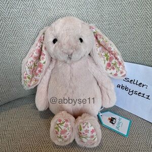 Jellycat Blossom Blush Bunny 'Cherry' - Small - Authentic - BNWT - Fast Ship